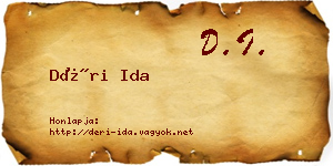 Déri Ida névjegykártya