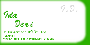 ida deri business card